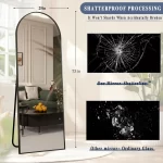 Metal Arch Full Length Mirror Floor Mirror Wall-Mounted - Image 23